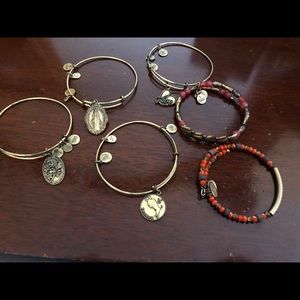 Alex and ani bracelets gold